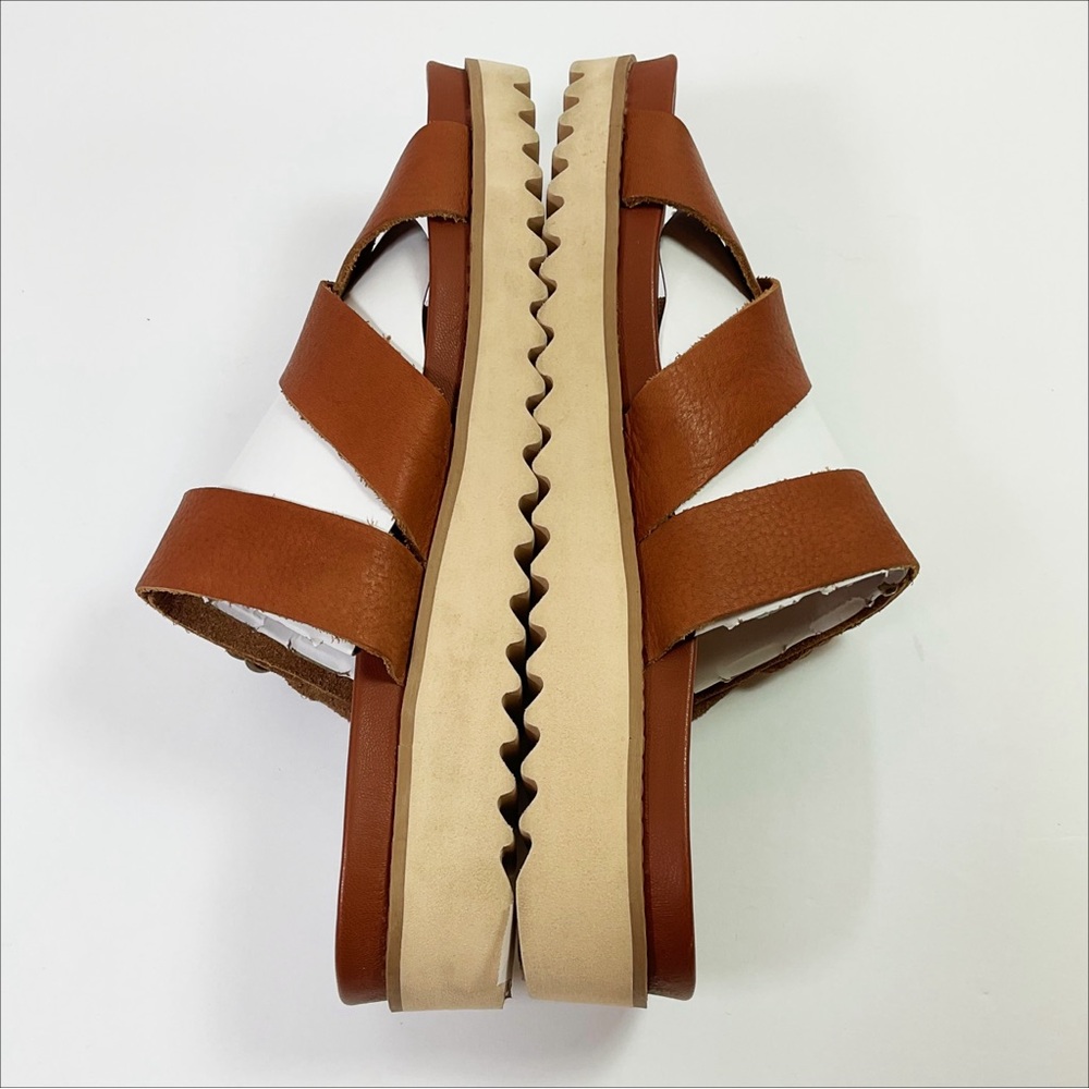 Jambu Frida Leather Criss-Cross Buckle Sandal, Camel - Picture 4 of 9